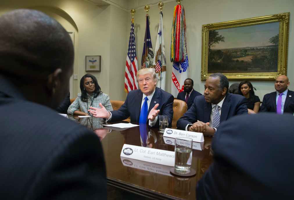 2018: President Donald Trump addresses past racism in the military